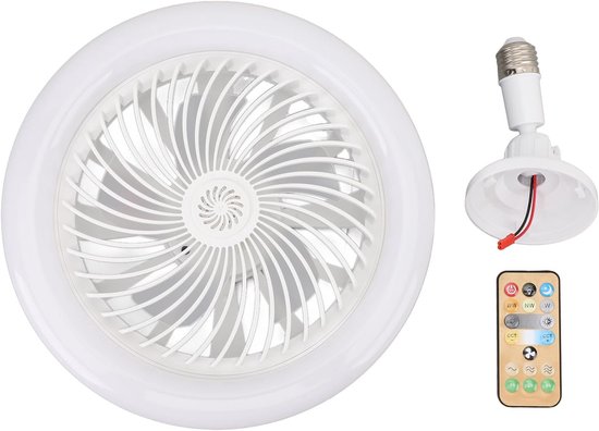 E27 Deckenventilator Mit Beleuchtung, 30 W, Mit Fernbedienung, Flaches Design, Geeignet Für Kleine Räume, Schlafzimmer.