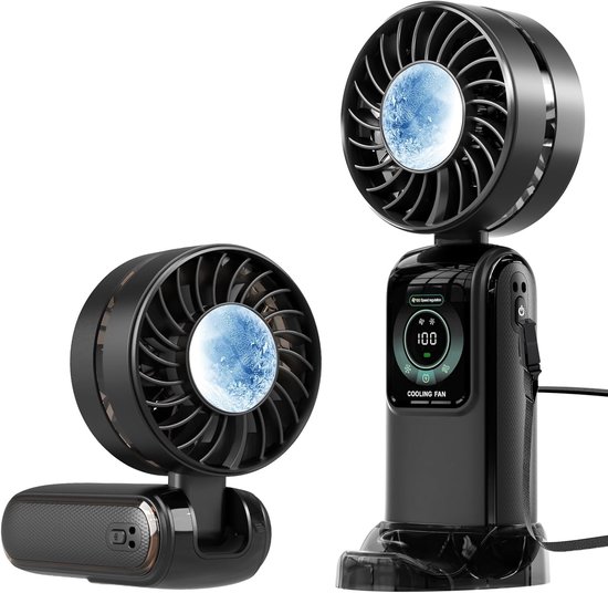 Mini-turboventilator Mit 100 Windgeschwindigkeiten，ultraleiser Betrieb，kompakter 4-in-1-faltventilator，usb-aufladbar