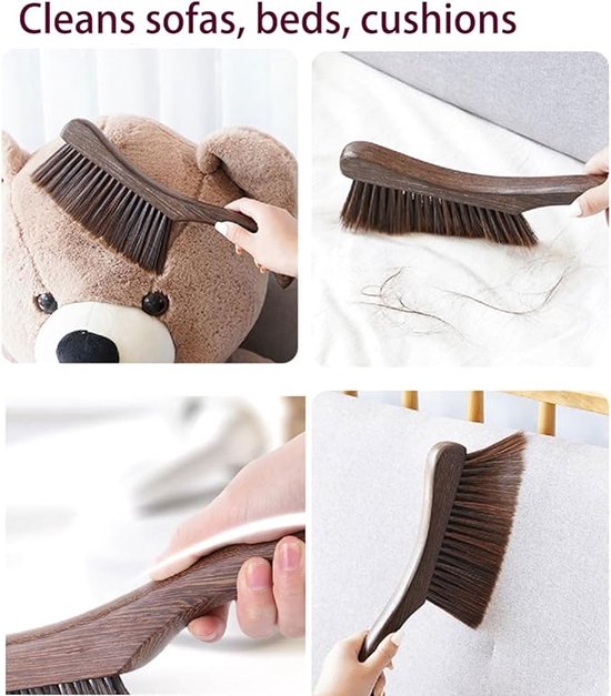Bettbürste，1 Stück，staubbürste Zur Reinigung，handbürste Aus Holzblock，weiche Reinigungsbürste，geeignet Für Betten，sofas Und Teppiche