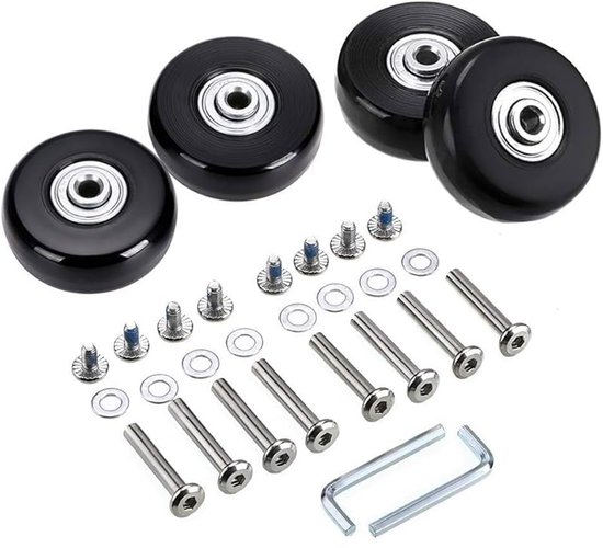 4 X 40 X 18 Mm Ersatzrollen Für Koffer, Gummiräder, Trolley-ersatzrollen, Passend Für Samsonite Hartschalenkoffer, Mit Kugellagern, Reparaturset