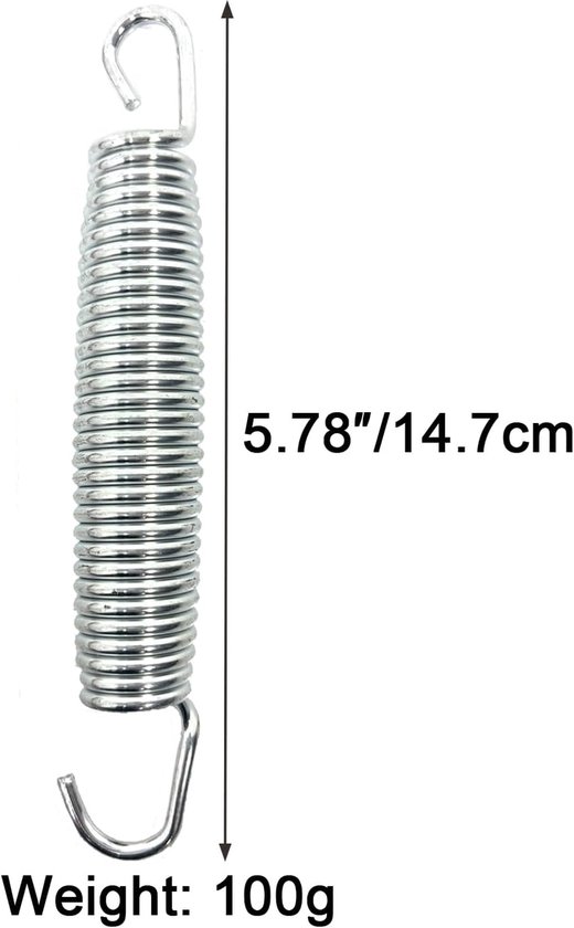 Trampolinfedern – Ersatzfedern Aus Verzinktem Stahl, Rostfrei Und Langlebig, Trampolinzubehör, 147 Mm / 5,8 Zoll