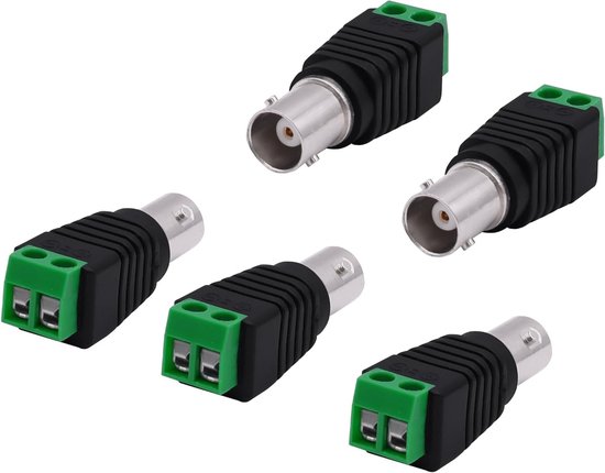 Lötloser 2-pin-stecker Für Cctv-überwachungskameras – Schraubklemmenblockadapter Für Video-balun – 5er-set