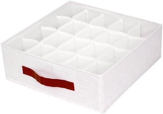 Schubladenorganizer, Aufbewahrungsbox-set, Baumwollleinen Mit Griffen (20 Fächer, 32 × 32 × 11 Cm)