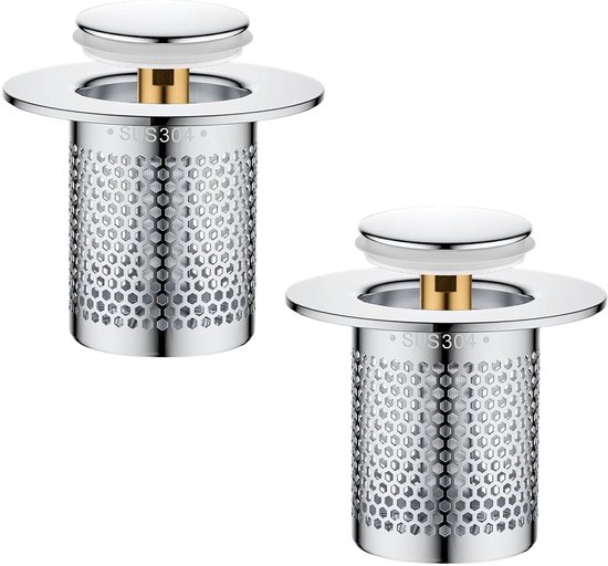 Dailygoods，2-teiliger Edelstahl-waschbecken-siebeinsatz Mit Kupferkern