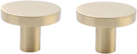 Kleiderschrankgriff, 2er-pack, Messing, Für Schranktüren Und Schubladen, Goldfarben, Einlochig, 20 X 26 Mm