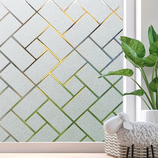 Sichtschutzfolie Für Fenster – Glasaufkleber – Mehr Privatsphäre – Selbstklebend – 45 X 200 Cm – Geometrisch