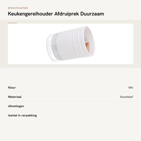Golden Crown，besteckhalter Aus Kunststoff，effektives Abflusssystem，praktisch Für Besteck，geeignet Für Esszimmer