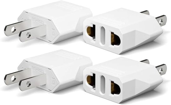 4-teiliges Reiseadapter-set Eu Auf Usa – Universalstecker Für Amerika, Kanada Und Mexiko