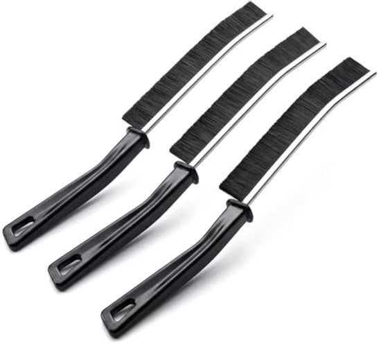 3er-set Tiefenreinigungsbürsten Für Ecken Und Ritzen – Ergonomischer Griff, Edelstahlhalterung