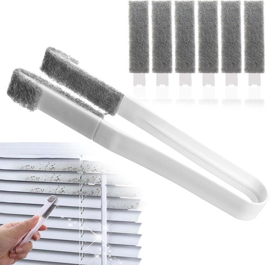 Dailygoods，reinigungsbürste Mit 6 Ersatzköpfen，staubwedel Für Tür- Und Fensterschienen，strapazierfähiges Pp-gewebe