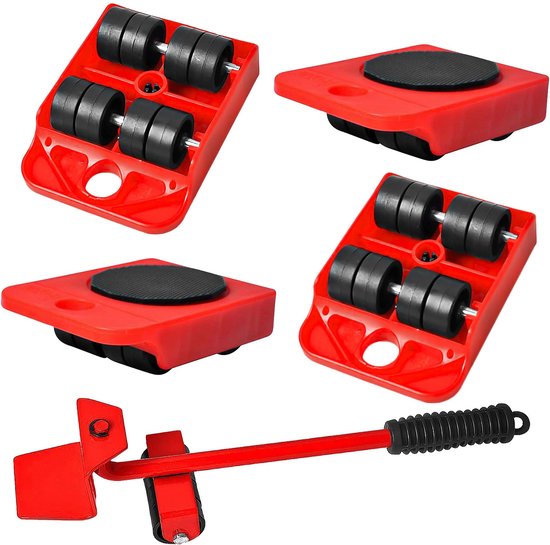 Verladewagenheber Mit Transportrollen – Robuster Stahl – 5er-set