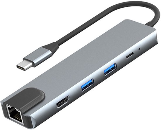 5-in-1 Typ-c Dockingstation – Hdmi 4k, Rj45, Pd100w, Usb 3.0/2.0, Geeignet Für Geräte Mit Dp-alt-modus