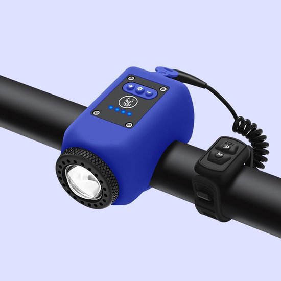 Elektronisches Fahrradlicht，6 Klingeltöne，wiederaufladbare Usb-c-klingel，einstellbare Lautstärke/4 Beleuchtungsmodi/wasserdicht