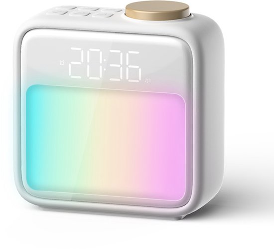 Wecker，wecker Mit Nachtlicht，6 Szenen Und Weißrauschen-synchronisierung，doppelalarm Und Schlummerfunktion，ideal Für Tiefschläfer