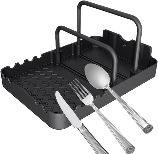 Topfdeckelhalter Küchenregal Aus Aluminium, Geschirrablage Mit Rutschfester Matte Für Bratpfanne, Backblech Und Keksteller