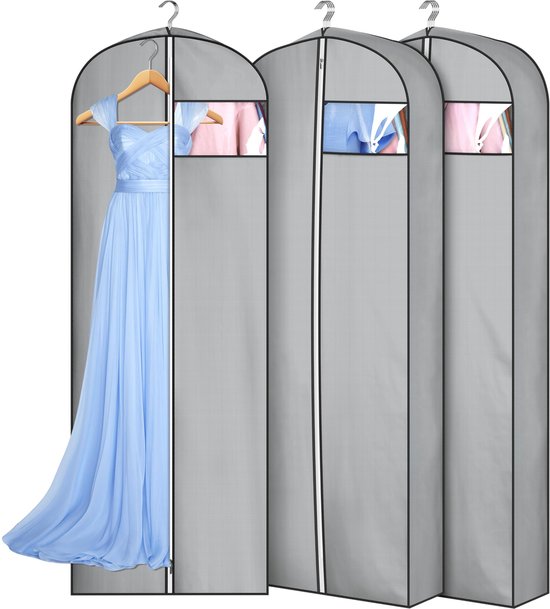 Kleidersäcke Mit Seitenfalten Zur Aufbewahrung Von Kleidern Und Mänteln – Wasserdichte Kleiderhüllen Für Den Kleiderschrank – 3er-pack