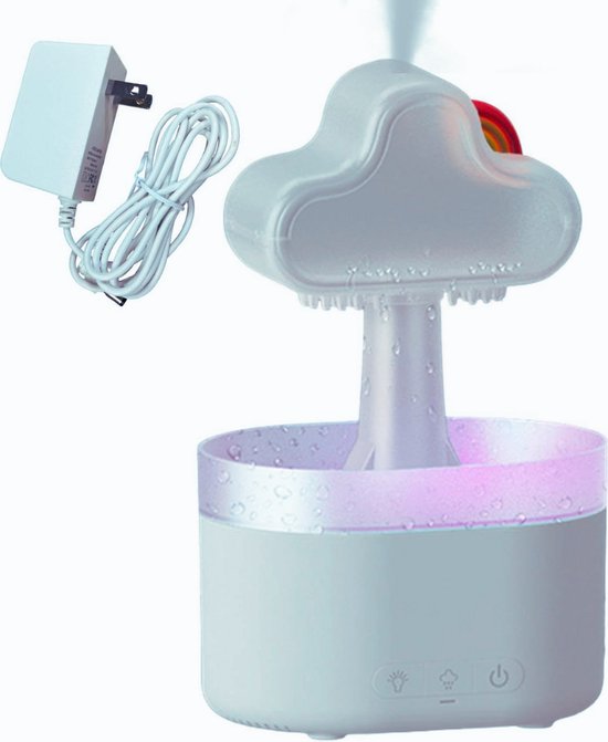 Niedlicher Regenwolken-luftbefeuchter – Wiederaufladbarer Cartoon-wassertropfen-diffusor Für Aromatherapie Und Entspannung