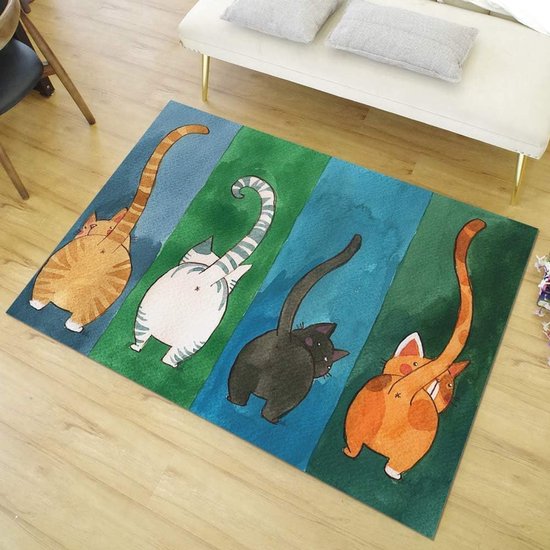 Niedliche Katzen-fußmatten Im Japanischen Stil, Türvorleger Für Zuhause, Eingangsteppich, Wohnzimmer-fußmatten, Badezimmer-fußmatten