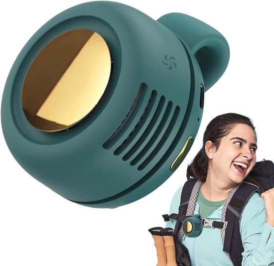 Cliploser Ventilator Mit Flügeln – Leise, 360° Drehbar, Batteriebetrieben, Für Nacken, Gürtel, Wandern Und Camping
