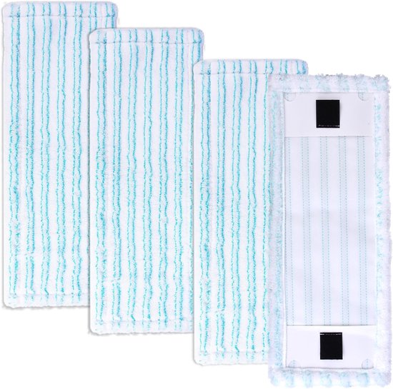 Wischmopp-bezüge Passend Für Leifheit Clean Twist M Ergo，4er-set，38 X 15,5 Cm，mikrofaser，nass- Und Trockenreinigung，ersatz-wischmopp-bezüge