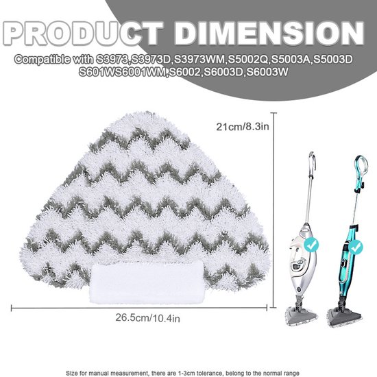 Passend Für Shark S3973d, S3973, S5003d Und S6002: Mikrofaser-ersatzpads (3 Stück) Für Dampfmopps