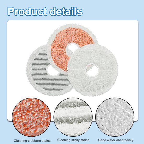 Passend Für Bissell Spinwave+vac3764 All-in-one-dampfreiniger, Wiederverwendbare Reinigungspads, 3 Stück