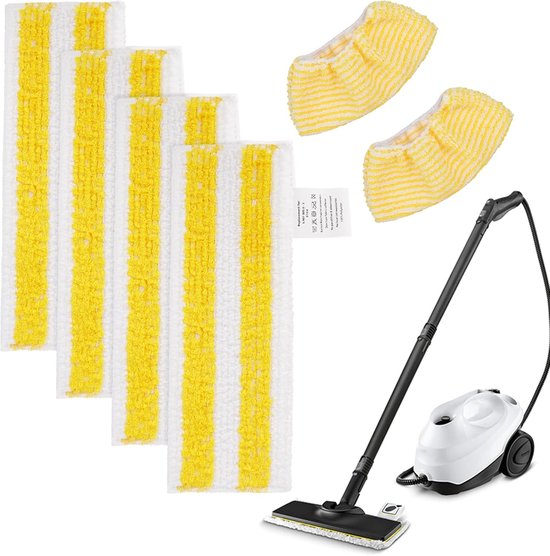 6-teilig，4 Moppbezüge + 2 Mopphüllen，waschbare Und Wiederverwendbare Mikrofaser-dampfmopphüllen (4 Moppbezüge + 2 Mopphüllen)
