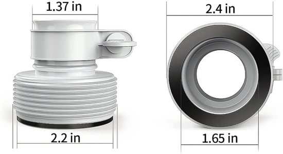 4er-pack B-typ-poolschlauchadapter – Poolschlauchverbinder – Passend Für Intex-poolpumpen, 1,25–2,5 Zoll