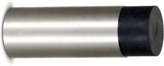 Türstopper Aus Edelstahl Zur Wandmontage – Inklusive Befestigungsmaterial Und Gummistopper – Durchmesser 1,8 Cm, Höhe: 8,5 Cm – Türstopper Zur Wandmontage