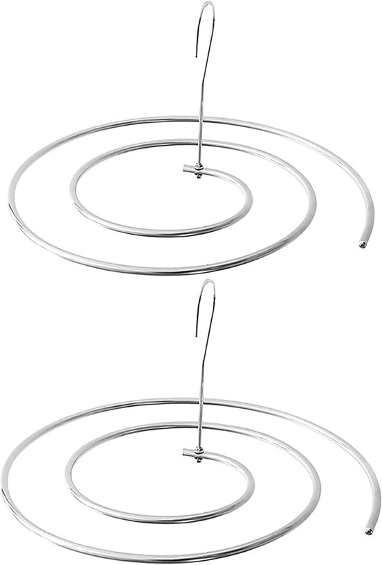 2er-pack Spiralkleiderbügel Aus Edelstahl 304, Platzsparende Kleiderbügel Für Bettlaken, Tagesdecken, Decken, Sofas, Überwürfe, Schals Und Capes