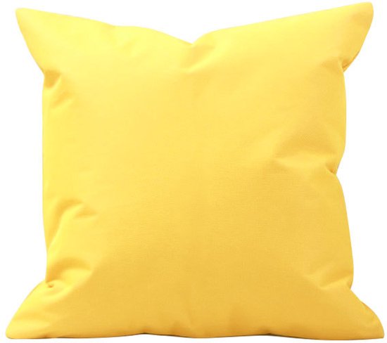 Set Mit 2 Wasserdichten, Dekorativen Outdoor-kissenbezügen Im Landhausstil, Einfarbig, Geeignet Für Terrasse, Zelt Und Sofa, 45 X 45 Cm, Gelb