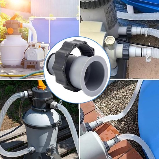 Adapterset Für Schwimmbecken，2-teilig，schlauchadapter Für Pumpen，schwimmbadschlauchadapter Mit Innengewinde，32，38 Mm，schwimmbadausrüstung