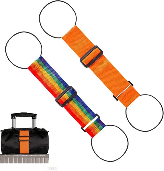 Vielseitige, Robuste Und Verstellbare Gepäckbefestigungsgurte Für Koffer – 2-teiliges Flexibles Reisezubehör, Elastische Befestigungsgurte