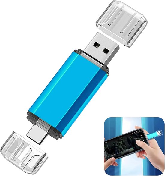 Usb-stick，2-in-1 Usb-c，128 Gb Tragbarer Usb-stick，doppelt Verwendbar Für Mobiltelefone Und Computer，zum Speichern Von Fotos
