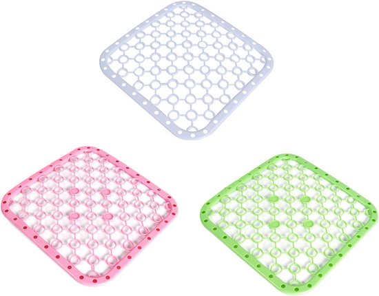 Abtropfmatte Für Spüle Und Waschbecken – 3er-set – Rutschfeste Schutzmatten Aus Kunststoff