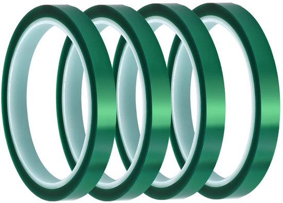 4 Rollen Hitzebeständiges Klebeband – 10 Mm X 33 M Hochtemperaturklebeband – Transferpressenklebeband Für Sublimation Und Vinylpressen