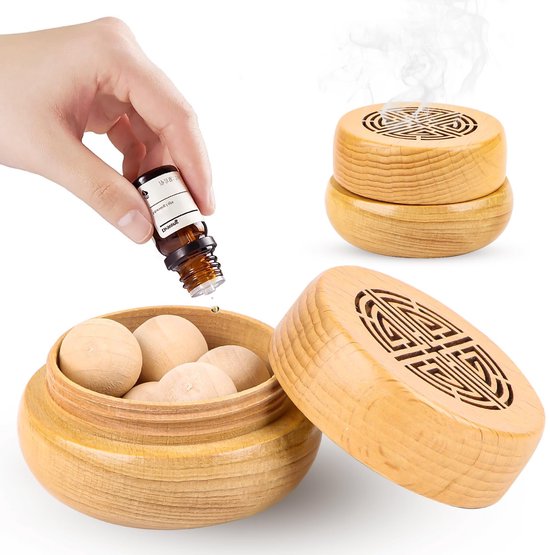 Dailygoods，akone Diffusor Für Ätherische Öle，kleiner Aromadiffusor Aus Holz Gegen Mücken，diffusion Flüchtiger Duftstoffe