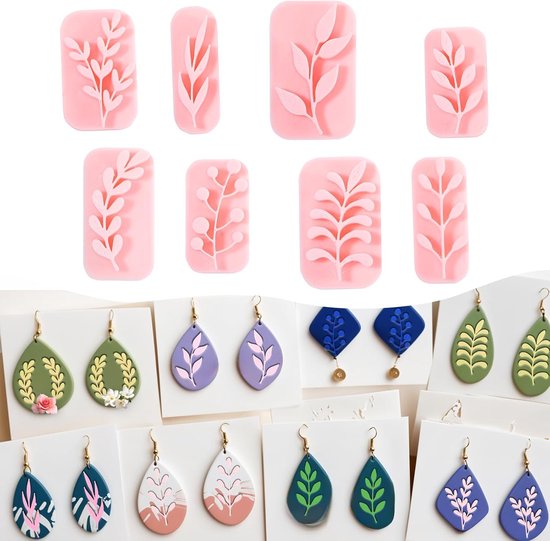 Blatt-tonstempel，8 Mini-ausstecher Für Polymerclay，ausstecher Für Pflanzen，ohrringe Und Schmuckblätter Aus Polymerclay