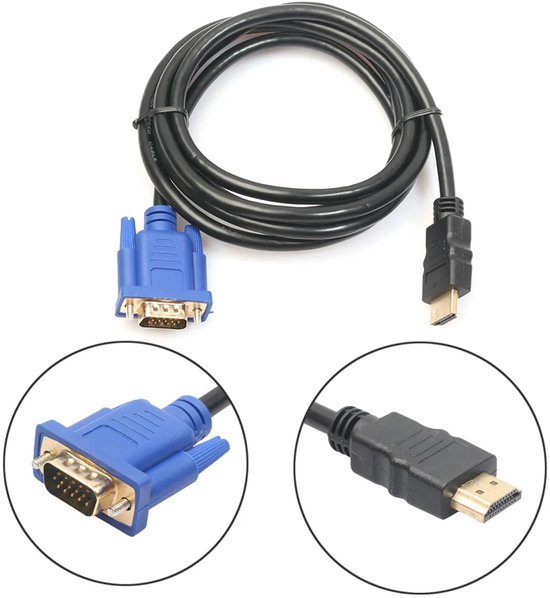 Hochwertiges Hdmi-zu-vga-hdmi-ladekabel (stecker), 1080p D-sub-schnittstelle, 1,8 Meter.