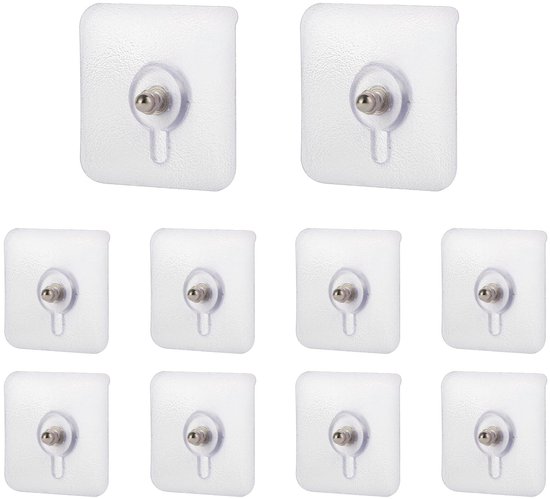 10er-pack Selbstklebende Wandhaken，kein Bohren Erforderlich，bilderrahmenhaken-set Ohne Nägel，badezimmer Und Küche Geeignet