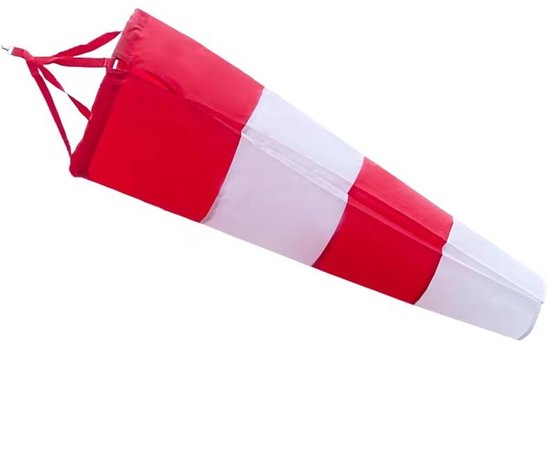 150 Cm Verstellbarer Windsack Für Den Außenbereich，wetter- Und Windrichtungsanzeiger，windfahne Für Gartenwasserrohre，rot Und Weiß (ohne Stange)