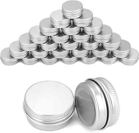 Aluminiumdosen Für Gesichtscreme Mit Deckel，30 Stück，zum Sortieren Und Aufbewahren Von Gesichtscreme，30 Ml，52 X 22 Mm，ausführung 1
