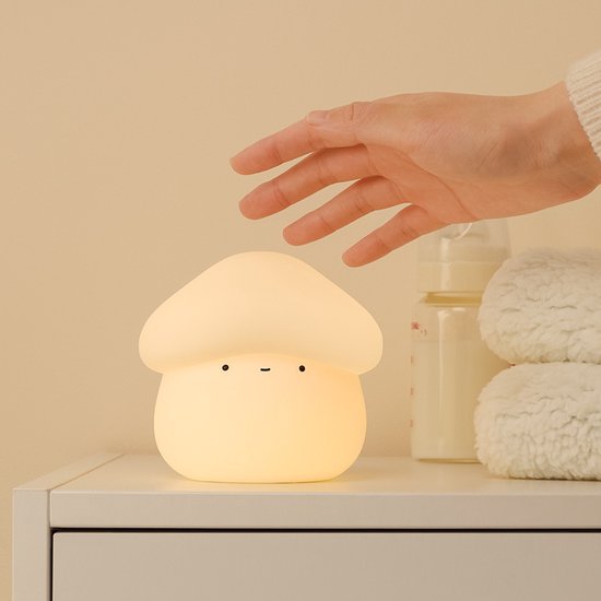 Pilzförmige Silikonlampe, Usb-aufladbar, Nachtlicht Mit Timer, Lampe Geeignet Zum Füttern Von Babys Neben Dem Bett.