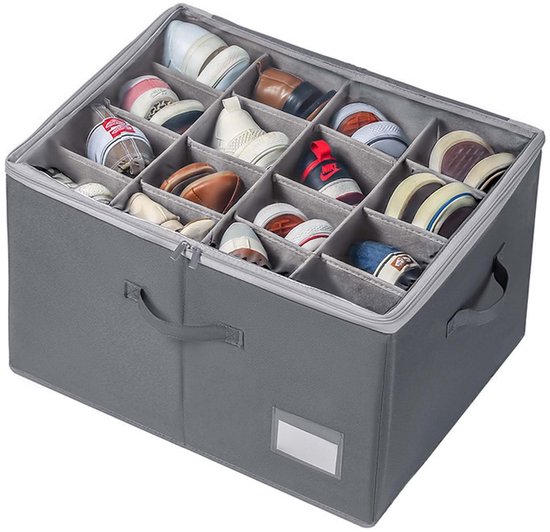 Dailygoods，schuhaufbewahrungsbox Für Den Kleiderschrank，geeignet Für 16 Paar Schuhe，große Schuhaufbewahrungsbox，transparent Und Faltbar
