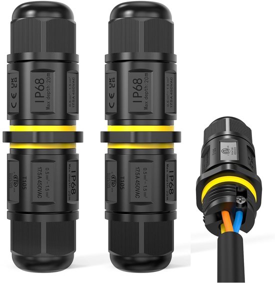 Wasserdichter Stecker Ip68 Für 5-9 Mm Kabel, 3-polig, Für Den Innen- Und Außenbereich