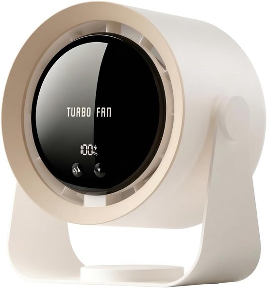 Vhv Tischventilator，wiederaufladbarer Tischventilator，usb-tischventilator Mit Led-anzeige，5 Geschwindigkeitsstufen