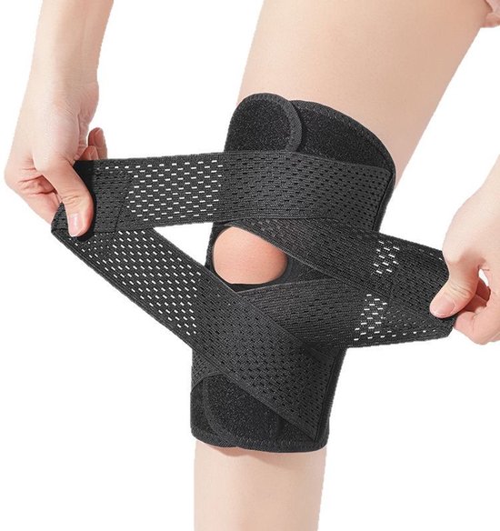 Sport-knieorthese Mit Seitlichem Stabilisator, Verstellbare Größe Xl, Bandunterstützung