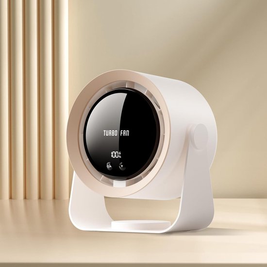 Leiser，wiederaufladbarer Usb-tischventilator Mit 5400-mah-akku Und Led-anzeige，einstellbarer Geschwindigkeit，um 90° Neigbarem Kopf
