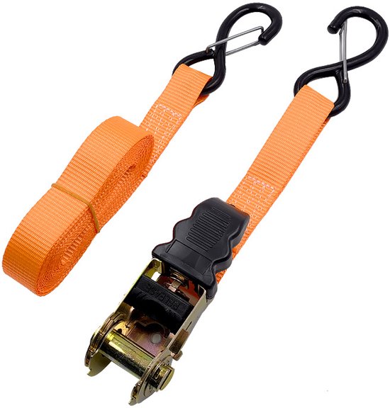 Zurrgurte – 2-teiliges Set – 6 Meter Lang – Mit Doppelhaken