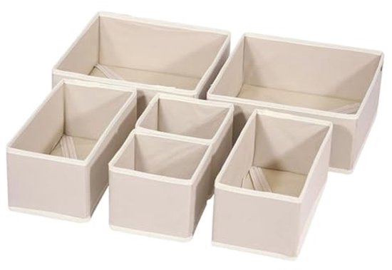 6-teiliger, Faltbarer Schubladeneinteiler – Organizer Für Kleidung Und Accessoires